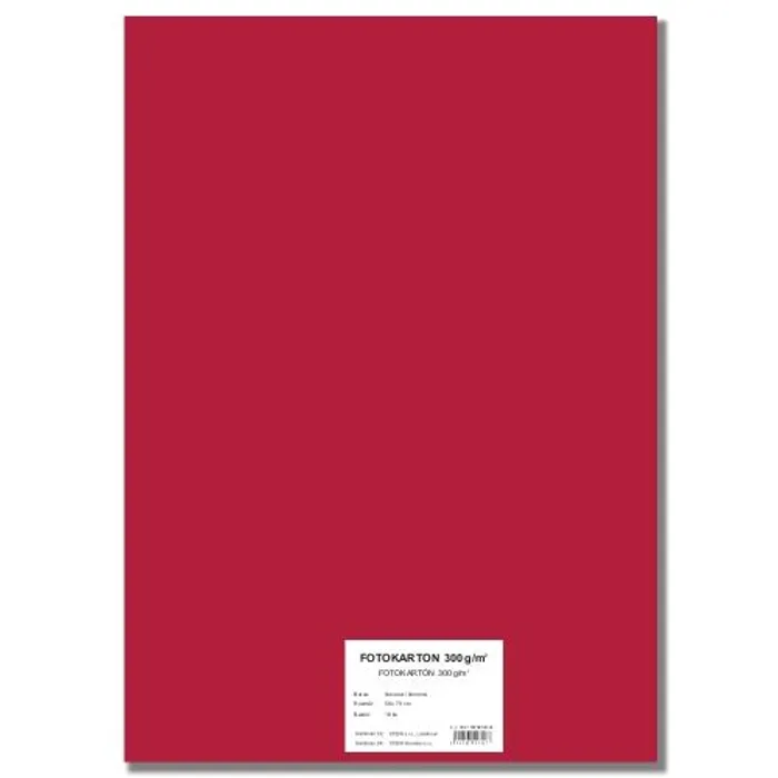 Hauptproduktbild Barevný karton EXTRA 300g 50x70cm červený [10 listů]