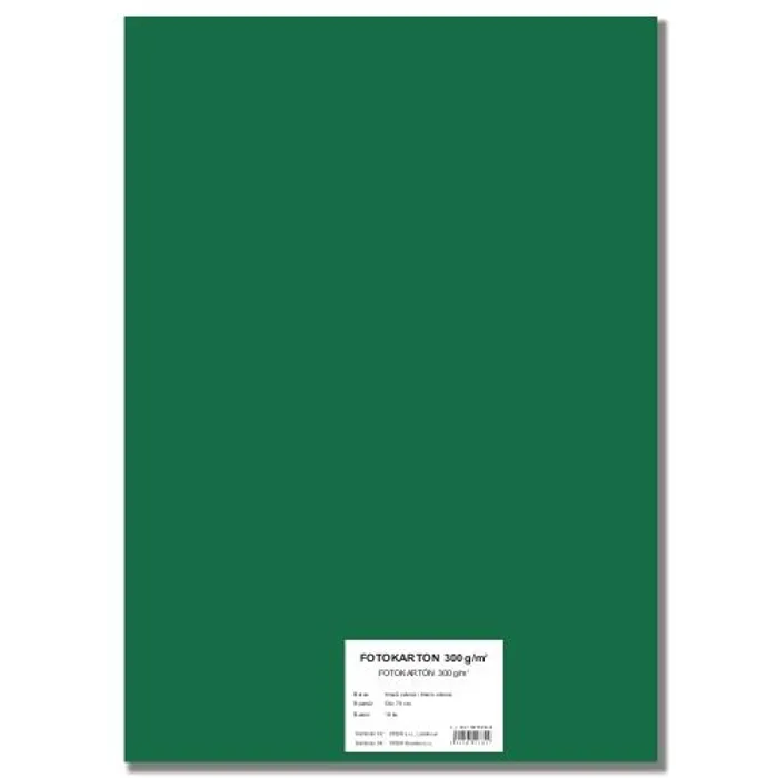Hauptproduktbild Barevný karton EXTRA 300g 50x70cm tmavě zelený [10 listů]