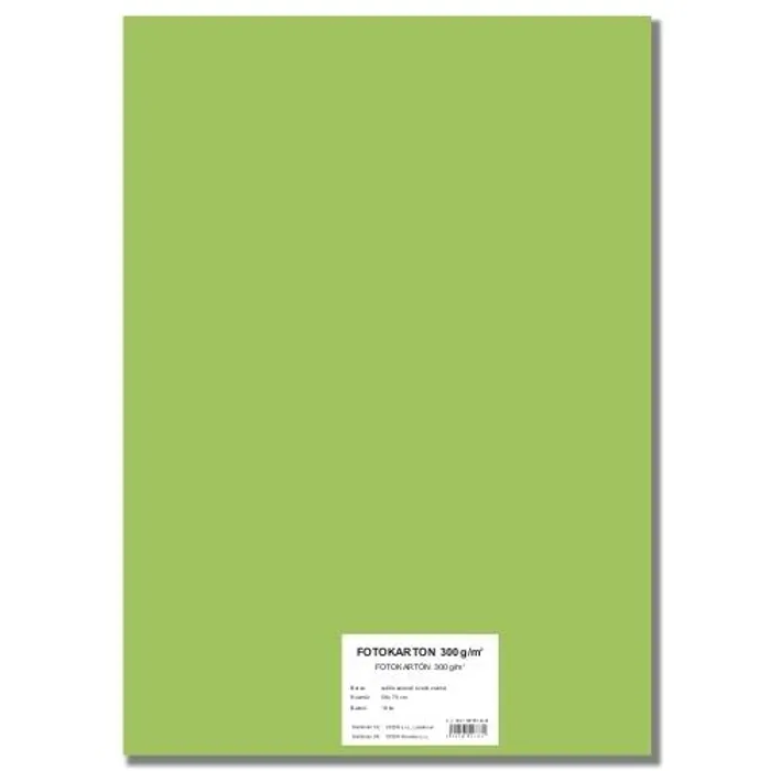 Hauptproduktbild Barevný karton EXTRA 300g A4 světle zelený [10 listů]
