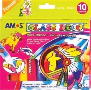 Glasfarben-Set, 10 Farben, AMOS
