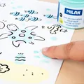 MILAN Fingerfarben 40 ml - Set mit 6 Pastellfarben