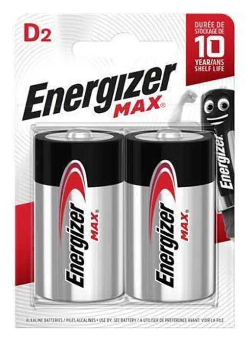 Hauptproduktbild Baterie, D (velký monočlánek), 2 ks, ENERGIZER "Max"