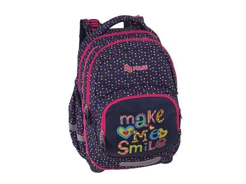 Hauptproduktbild Batoh "2 in 1 Kids Smile", růžovo-vínová, anatomický, 2v1, PULSE