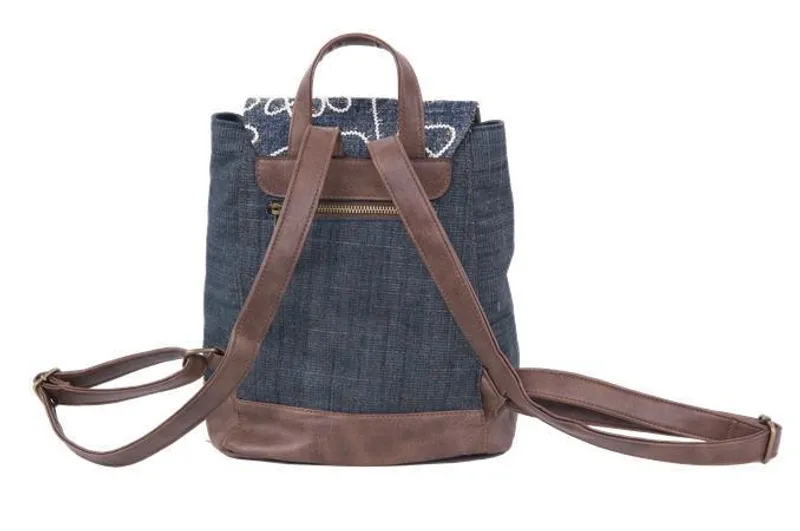 Hauptproduktbild Batoh "Mini Jeans Glossy", modrá-hnědá, PULSE