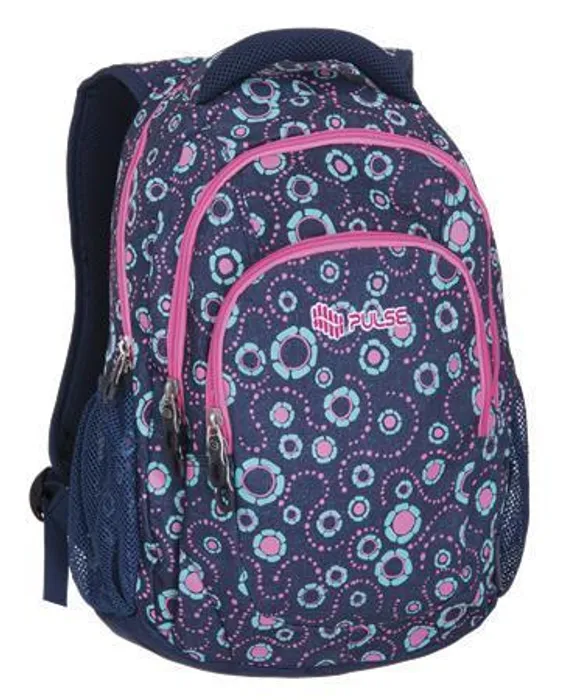 Hauptproduktbild Batoh "Teens Jeans Flower", modrá-růžová, PULSE