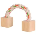 Baumwollbrücke mit Holzwürfeln für Nagetiere 20 cm
