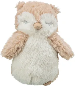 Be Eco schlafende Eule, kuschelige, geräuschlose Plüschspielzeug, 18 cm
