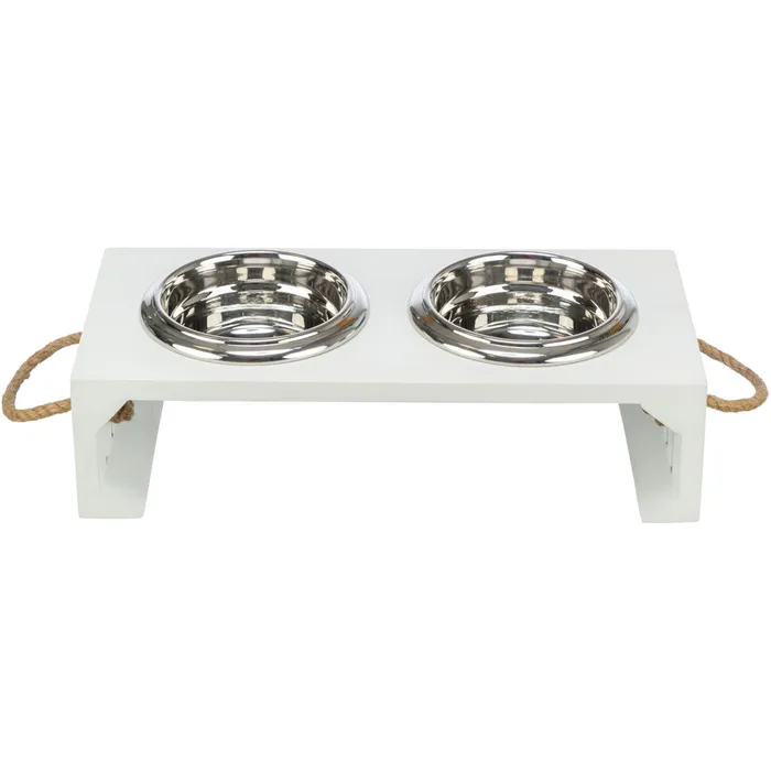 Hauptproduktbild BE NORDIC bar s miskami, 2 × 0,4 l/o 14 cm/38 × 18 × 10 cm, MDF/nerez, bílá