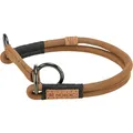 BE NORDIC rundes halbversenkbares Lederhalsband, braun XL: 60 cm / O 10 mm