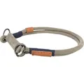 BE NORDIC rundes halbversenkbares Lederhalsband, grau XS-S: 30 cm/ 5 mm