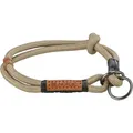 BE NORDIC halb einziehbares Halsband, Sand/Schwarz S-M: 40 cm/ 8 mm