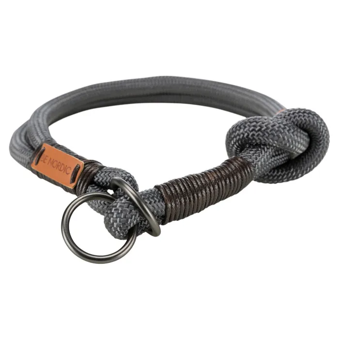 Hauptproduktbild BE NORDIC polostahovací obojek, tmavošedá/hnědá L-XL: 55cm/13mm