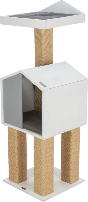 Hauptproduktbild BE NORDIC škrabadlo JONTE, hranaté sloupky, domeček s podestou, 115 cm