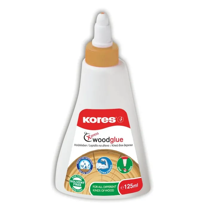 Hauptproduktbild Bílé lepidlo na dřevo Kores Wood Glue 125 ml, rychlouzávěr