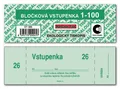 Bločková vstupenka 1-100 ET300