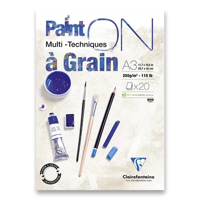 Hauptproduktbild Blok Clairefontaine Paint on Grain A3, 20 listů, 250 g