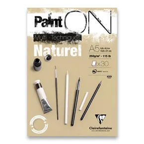 Clairefontaine Paint on Natural Block A5, 30 sheets, 250 g