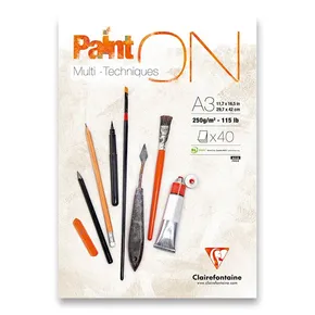 Clairefontaine Paint on White Block A3, 40 Blatt, 250 g
