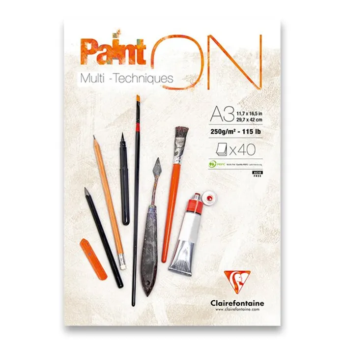 Hauptproduktbild Blok Clairefontaine Paint on White A3, 40 listů, 250 g