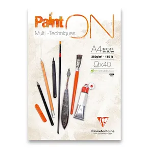 Clairefontaine Paint on White A4 Block, 40 Blätter, 250 g
