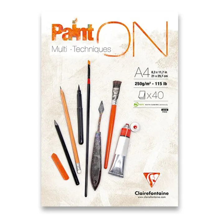 Hauptproduktbild Blok Clairefontaine Paint on White A4, 40 listů, 250 g