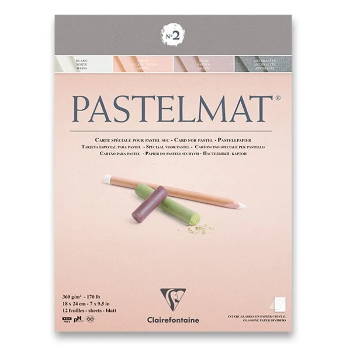 Hauptproduktbild Blok Clairefontaine Pastelmat No.2 24 x 30 cm, 12 listů, 360 g