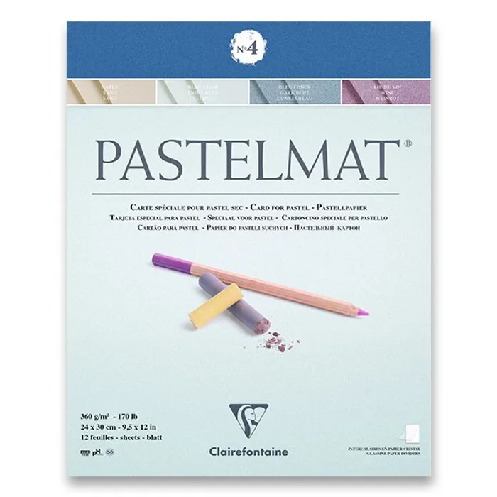 Hauptproduktbild Blok Clairefontaine Pastelmat No.4 24 x 30 cm, 12 listů, 360 g