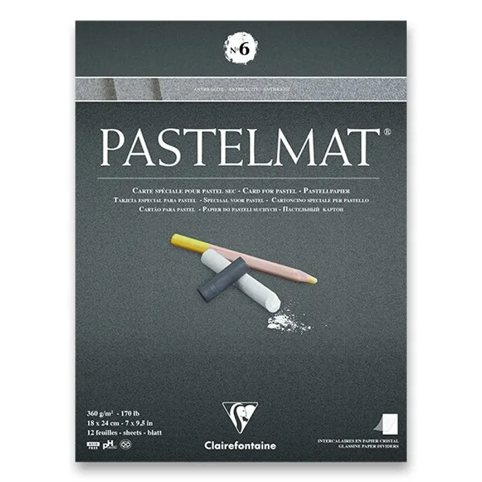 Hauptproduktbild Blok Clairefontaine Pastelmat No.6 18 x 24 cm, 12 listů, 360 g