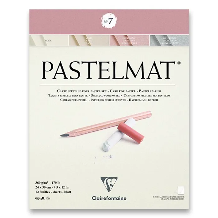 Hauptproduktbild Blok Clairefontaine Pastelmat No.7 24 x 30 cm, 12 listů, 360 g