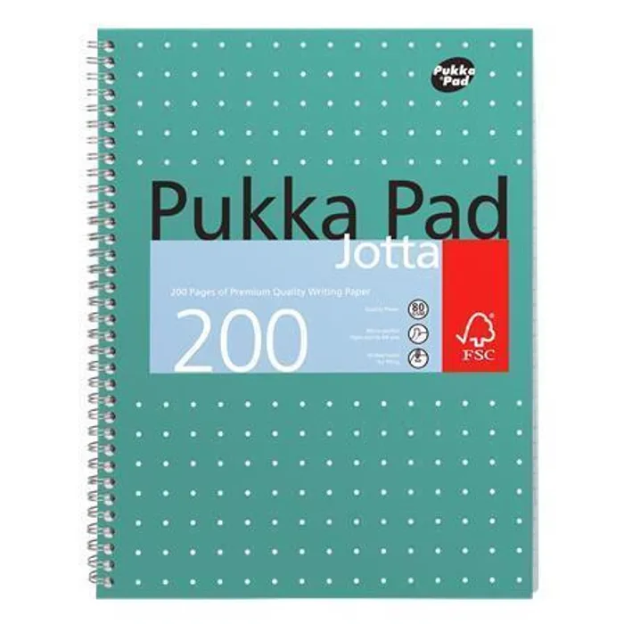 Hauptproduktbild Blok "Metallic Jotta", A4+, čtverečkovaný, 100 listů, spirálová vazba, PUKKA PAD