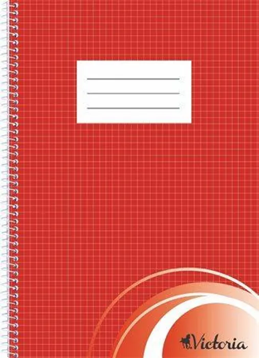 Hauptproduktbild Blok na psaní, čtverečkovaný, drátěná kroužková vazba, A4, 70 listů, VICTORIA
