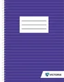 Schreibblock, liniert, Drahtringbindung, A5, 70 Blatt, VICTORIA