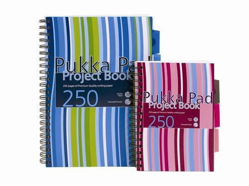 Hauptproduktbild Blok na psaní "Project book", linkovaný, drátěná kroužková vazba, A4, 125 listů, PUKKA PAD