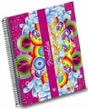 Schreibblock "Psicodelia", verschiedene Farben, liniert, Drahtkammbindung, A5, 120 Blätter