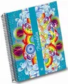 Schreibblock "Psicodelia", verschiedene Farben, liniert, Drahtkammbindung, A5, 120 Blätter