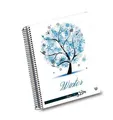 Schreibblock "Tempo Seasons", Motiv Jahreszeiten, liniert, Drahtkammbindung, A6