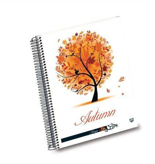 Hauptproduktbild Blok na psaní "Tempo Seasons", motiv roční období, linkovaný, drátěná kroužková vazba, A6,