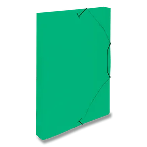 PP-Box mit gummierten A4-Linien grün
