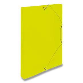 PP-Box mit Gummistreifen A4 gelb