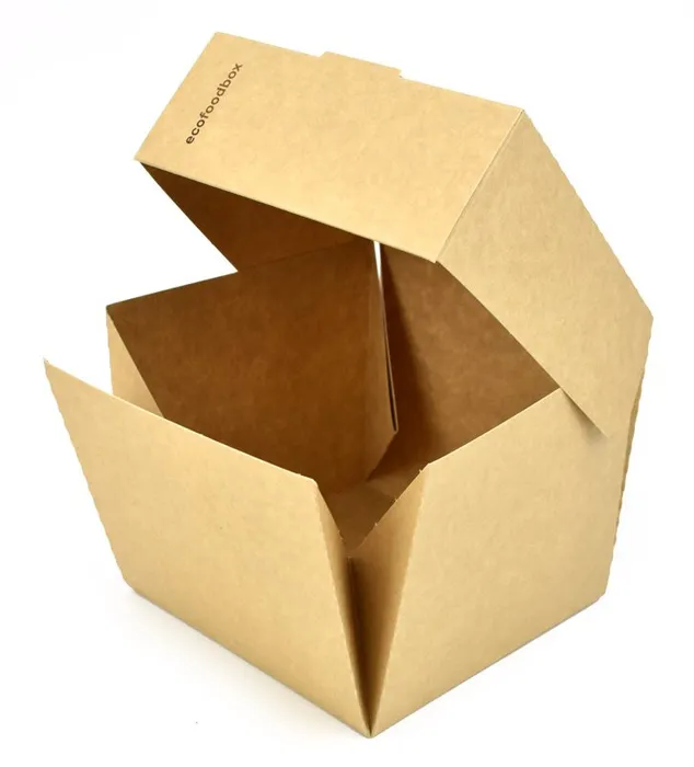 Hauptproduktbild Box na hamburger,eko, kraft, 120 x 118 x 105 mm [25 ks]