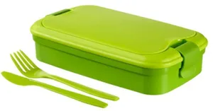Speisebox, 1,2 l, mit Besteck, CURVER Grand Chef, grün