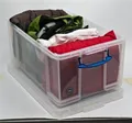 Box, Kunststoff, mit Deckel, 64 l, durchsichtig, WIRKLICH NÜTZLICH