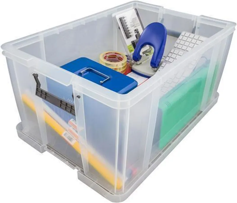 Hauptproduktbild Box, plastový, s víkem, 70 l, průhledný, ALLSTORE