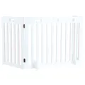 Weiteres Produktbild Tor für Hunde 3-teilig 82-124 x 61 cm weiß