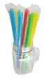 BUBBLE TEA Plastikstrohhalme 12x210mm Mix [250 Stück] (wiederverwendbar)