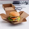 Burgerbox (PAP FSC Mix) faltbar fettdicht kraft 145 x 145 x 150 mm [50 St.]