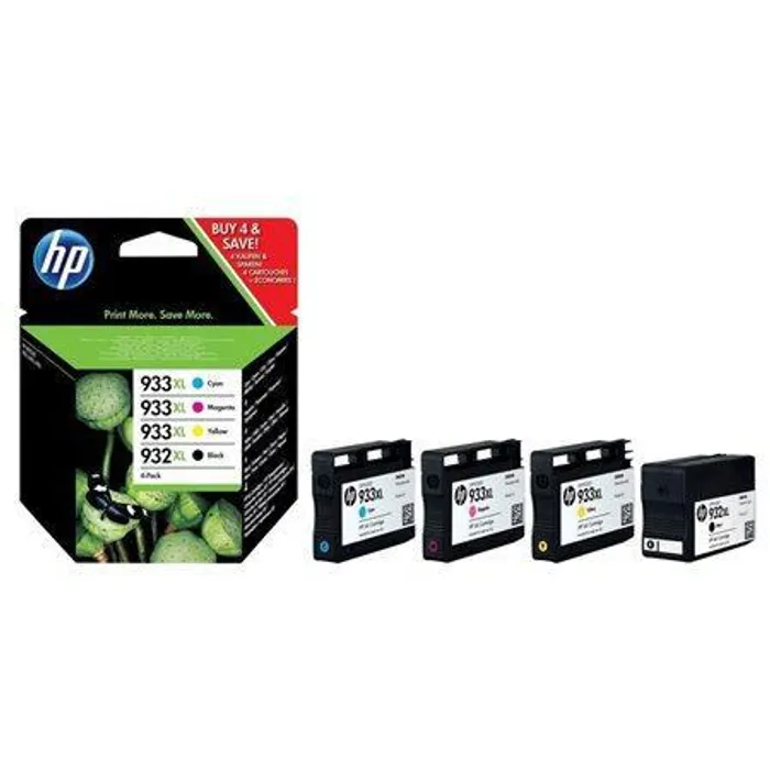 Hauptproduktbild C2P42AE Inkjet cart.pro  OfficeJet 6100, 6600, HP 932XL+933xl b+c+m+y, 1tis.+3*825 st.