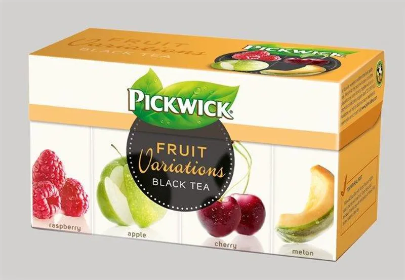 Hauptproduktbild Čaj, černý, 20x1,5 g, PICKWICK "Variace", malina, zelené jablko, kyselá třešeň, meloun