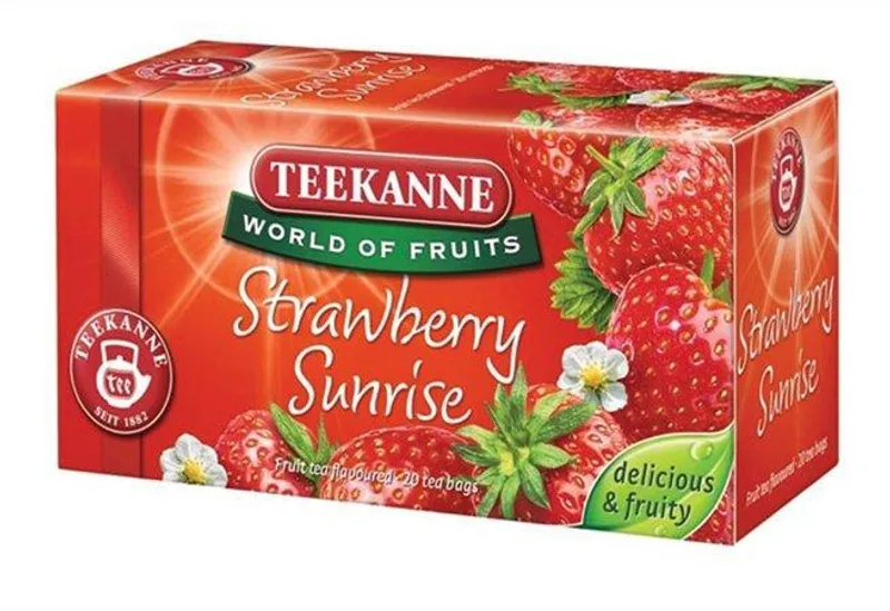 Hauptproduktbild Čaj, ovocný, 20x2,5 g, TEEKANNE "Srawberry Sunrrise", jahoda