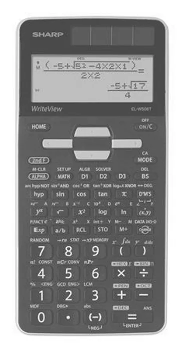 Hauptproduktbild Calculator, scientific, 640 functions, SHARP "EL-W506TGY"